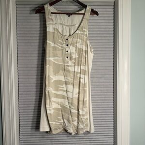 Splendid Promenade Henley tank dress tan camo D-21